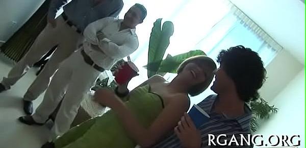 Great-looking sex party